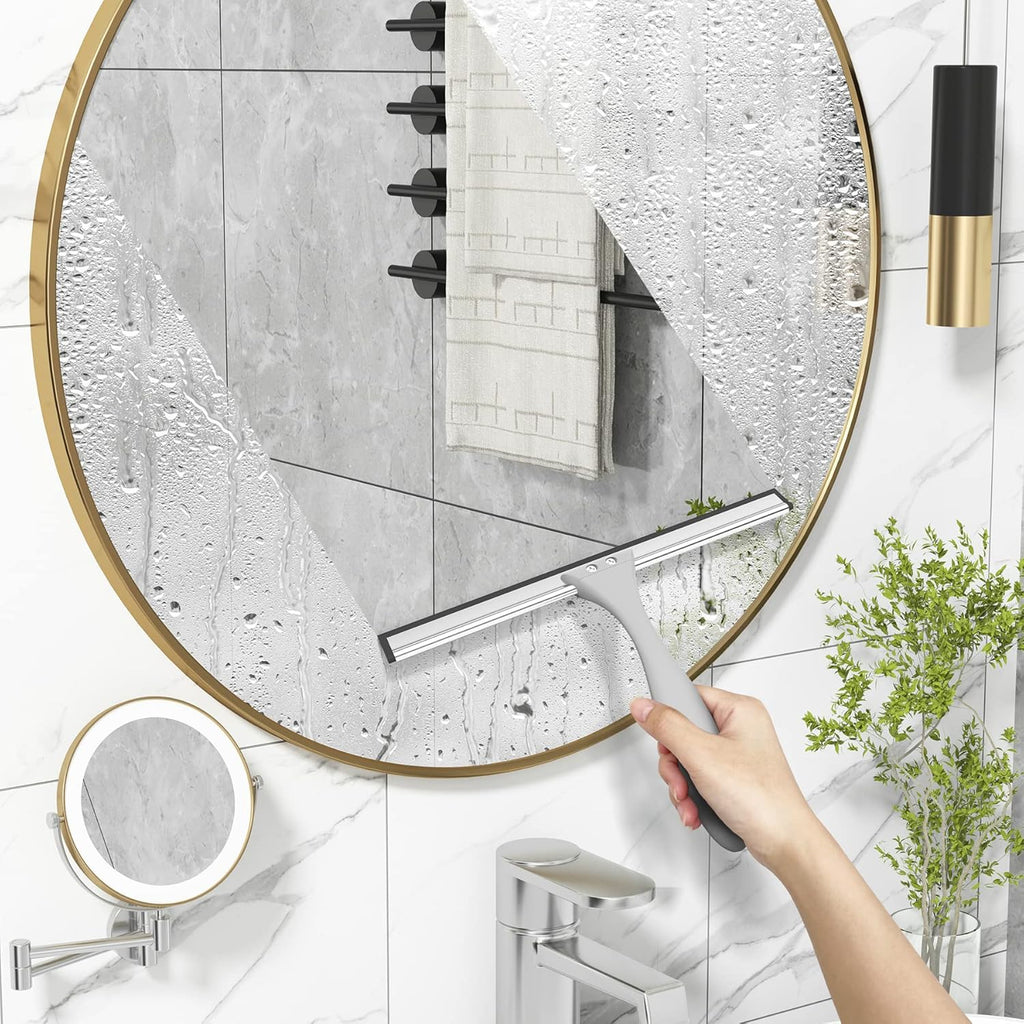 All-Purpose Shower Glass Door Squeegee – 10” with Hook