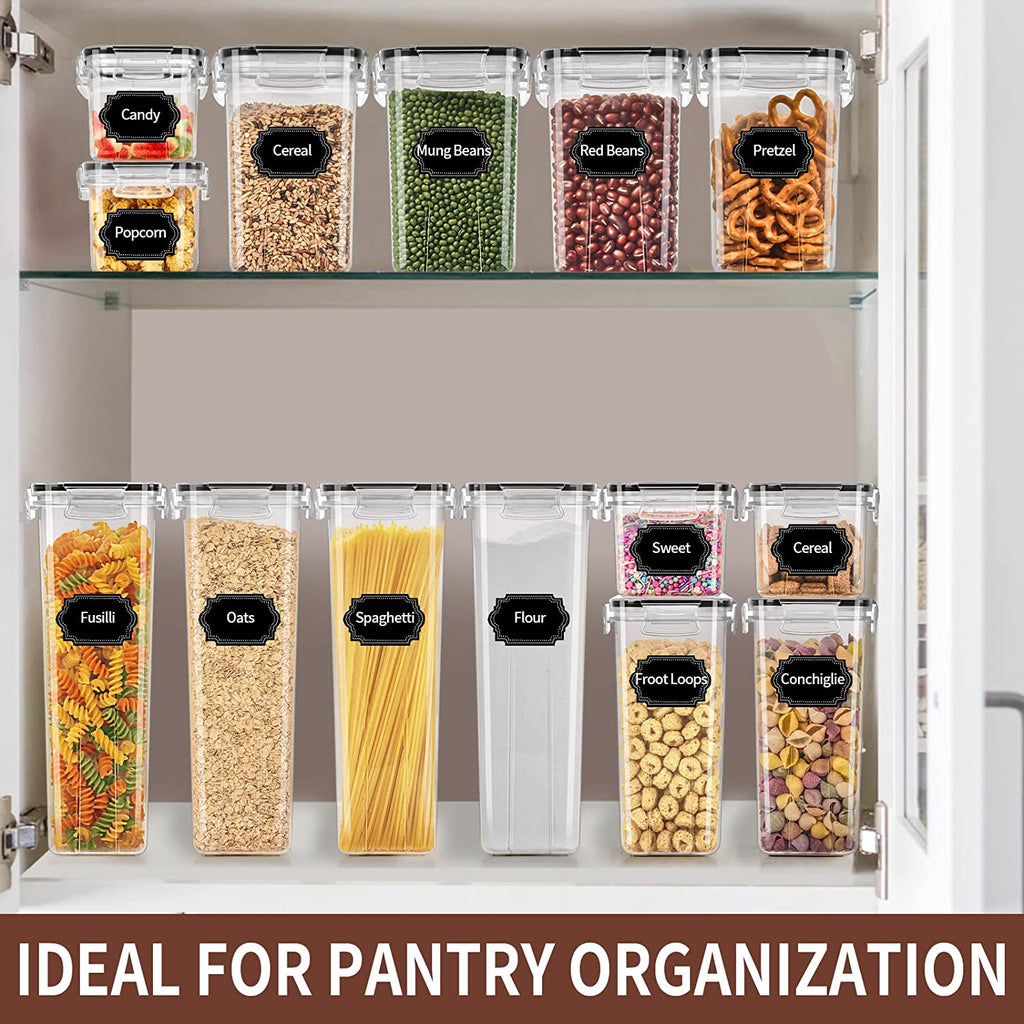 Airtight Cereal & Pantry Food Storage Containers – 24 Pcs (BPA Free)