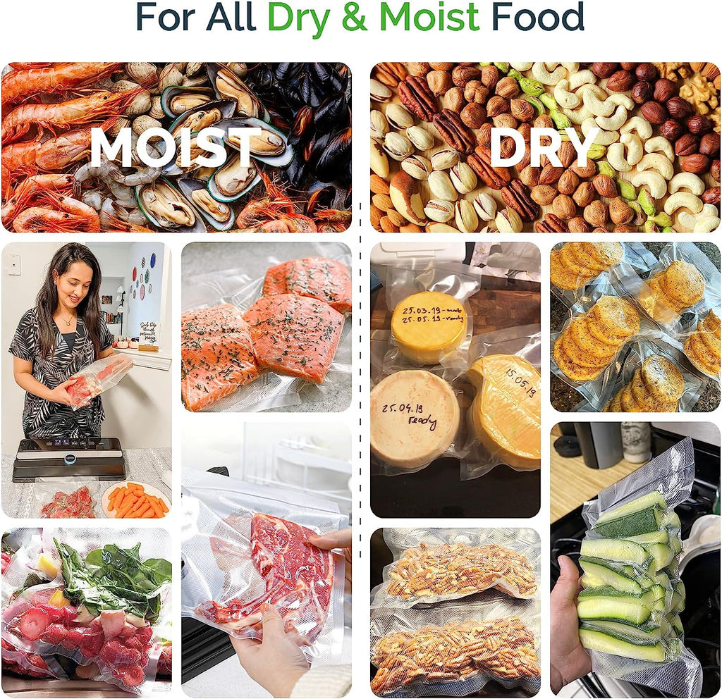 Vacuum Sealer Rolls – 8” x 50’ Food Storage Bags (2 Pack)