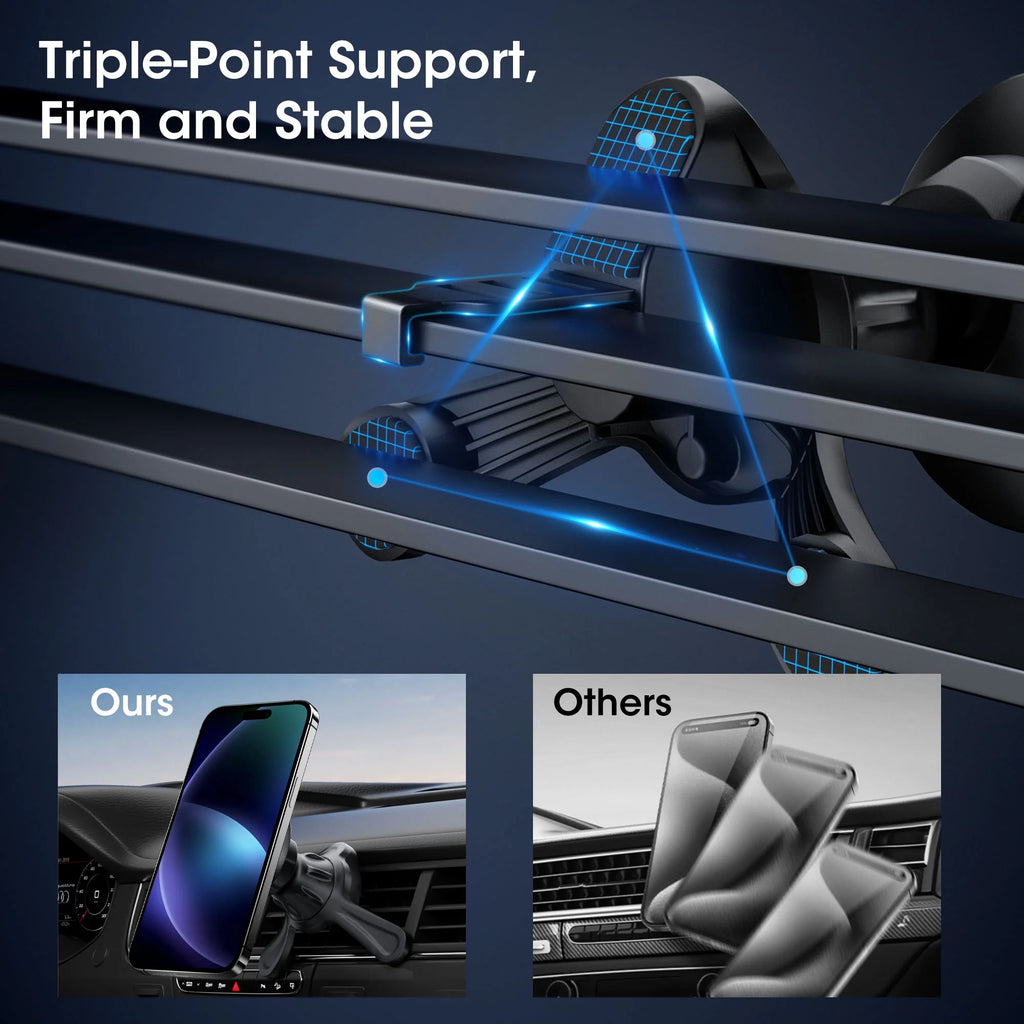 Universal Magnetic Phone Mount – 360° Air Vent Holder for Cars