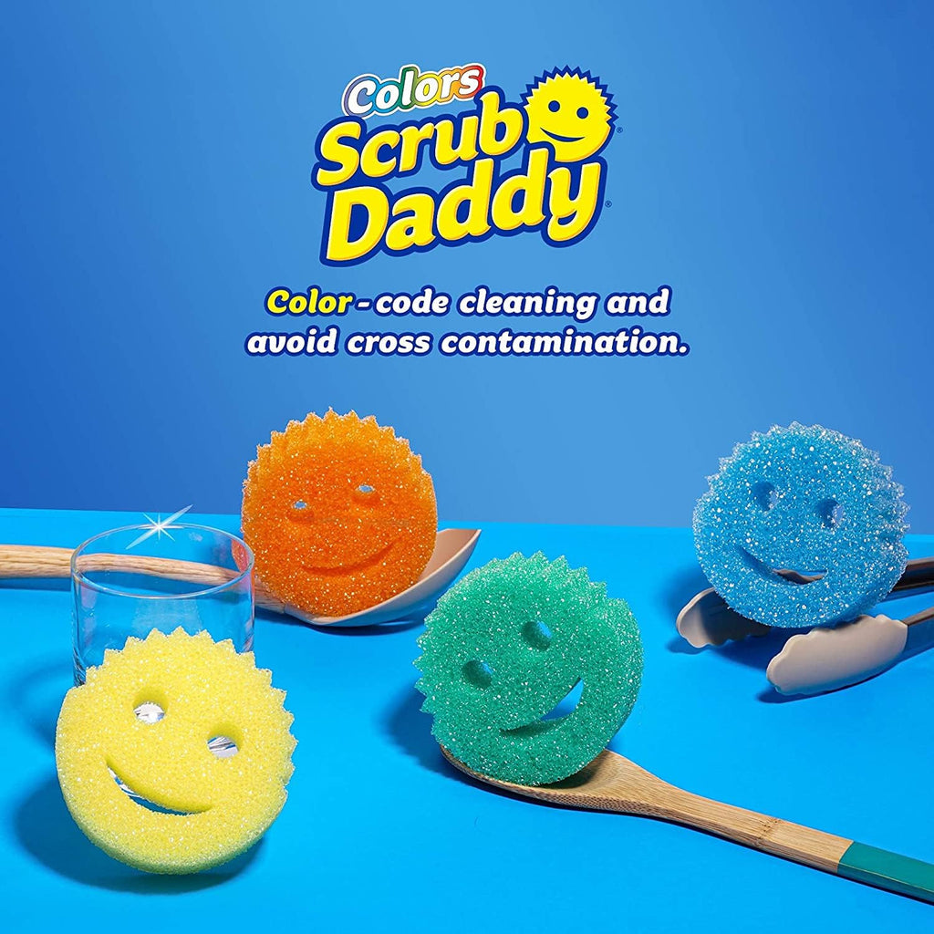 Scrub Daddy Sponge Set (6 Pack) – Scratch-Free, Odor-Resistant & Dishwasher Safe