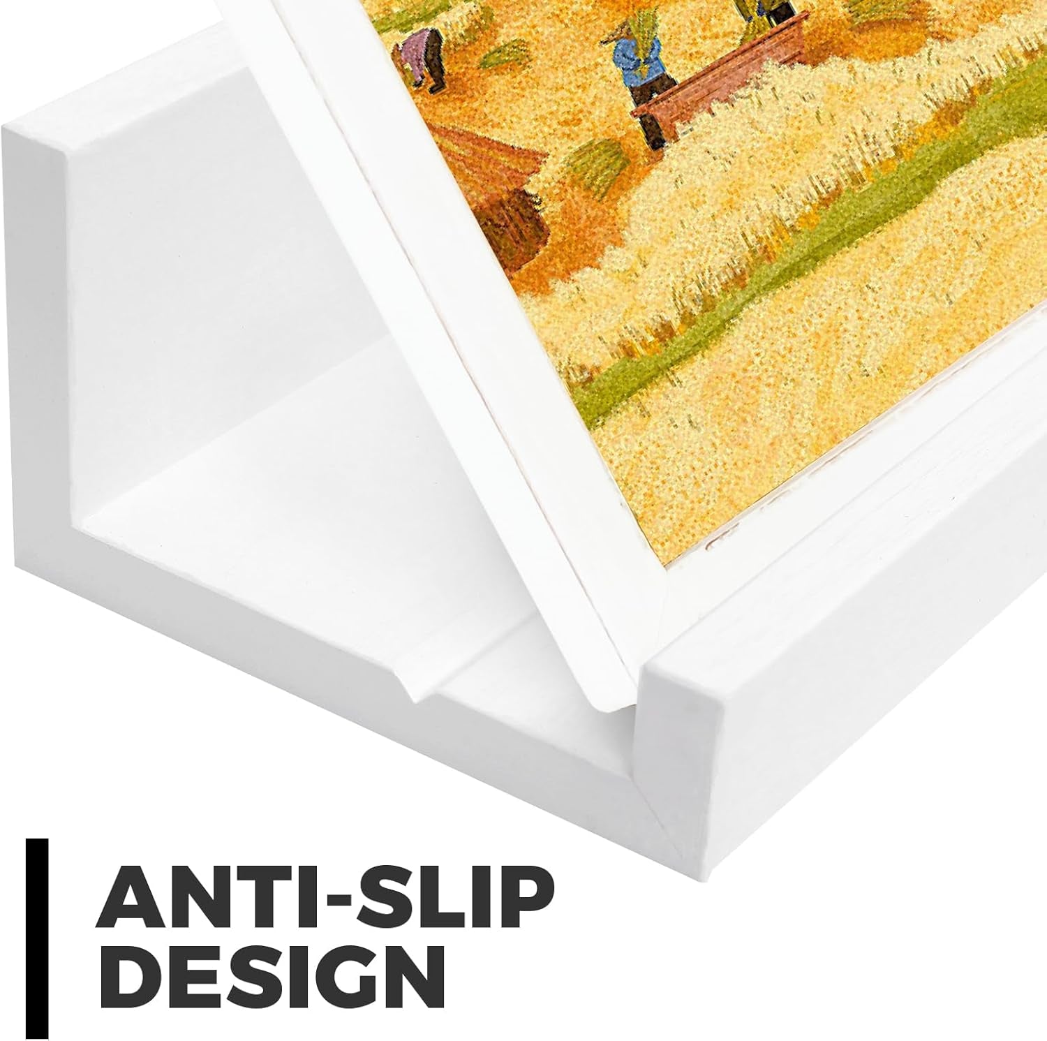 45.3” Floating Wall Ledge Shelves – White (Set of 2)