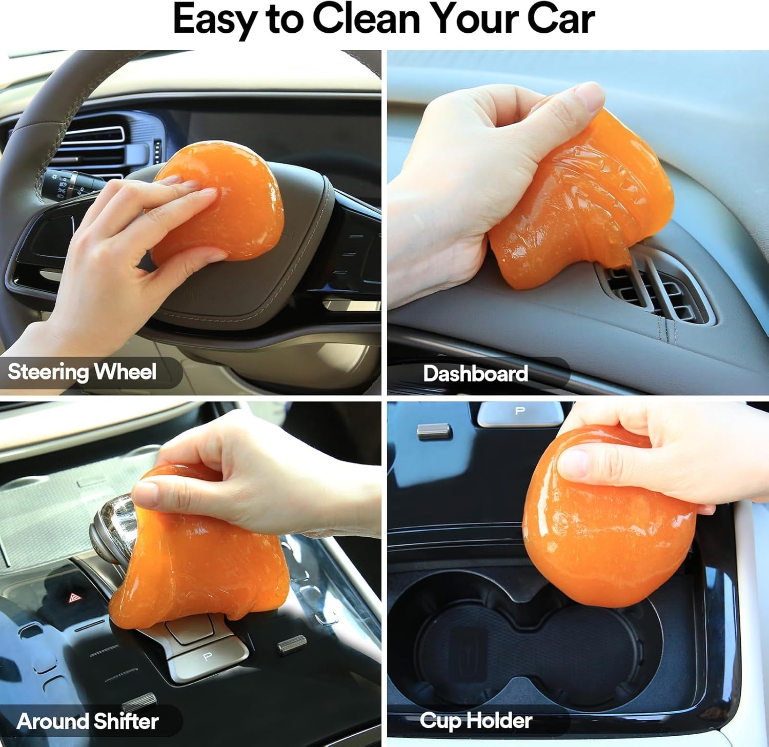 Car Cleaning Gel Bundle – Interior Detailer Putty for Dust & Crumbs 