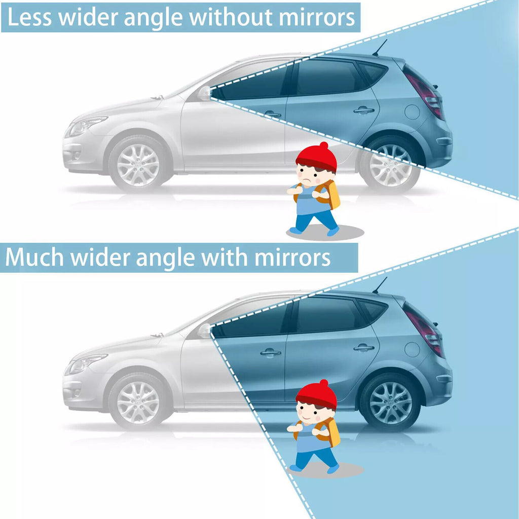 2PCS Blind Spot Mirror Auto 360° Wide Angle Convex Rear Side View Car Truck SUV