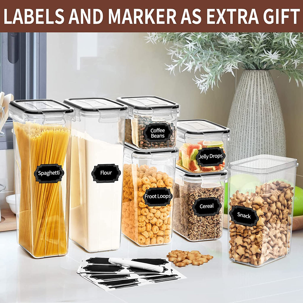 Airtight Cereal & Pantry Food Storage Containers – 24 Pcs (BPA Free)